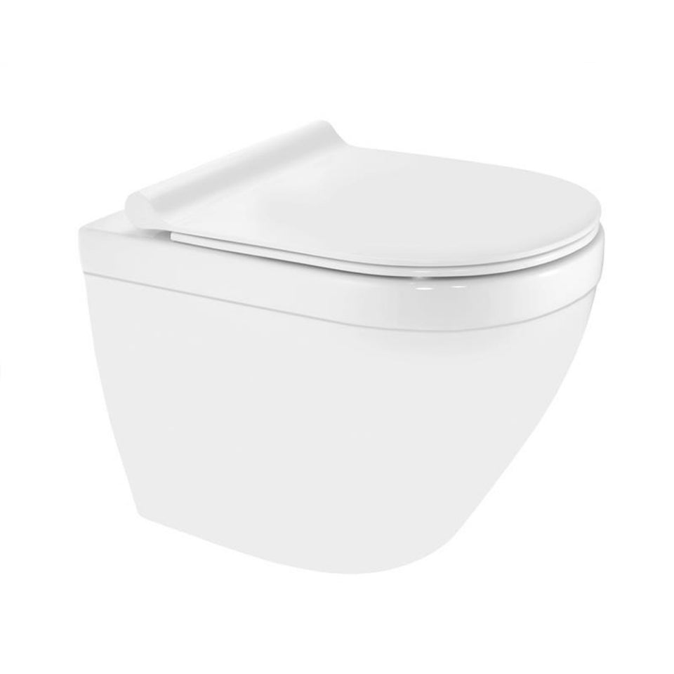 SLS-WHT-6953BIUFSM Rimless, Blind Installation Wall Hung WC with UF soft close