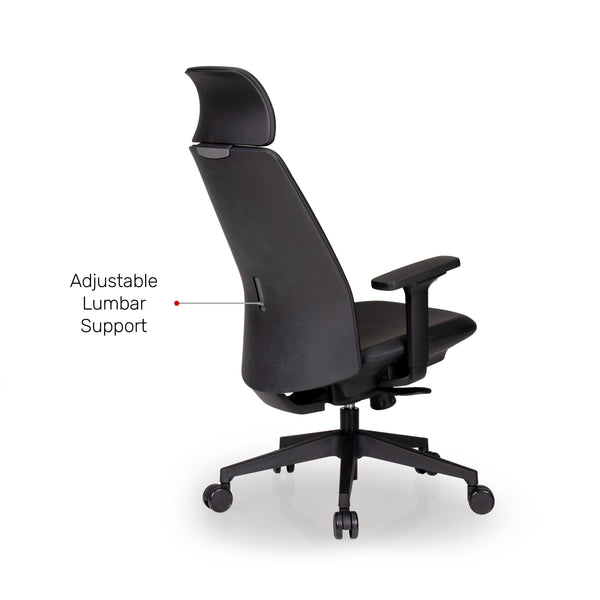 Elentra Ace - Leatherette Signature Chair in Grey (High Back)