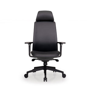 Elentra Ace - Leatherette Signature Chair in Grey (High Back)