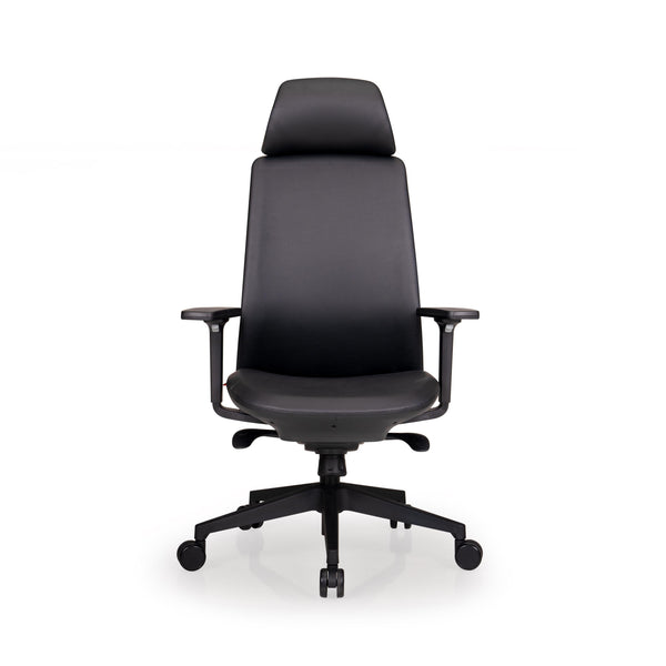 Elentra Ace - Leatherette Signature Chair in Grey (High Back)