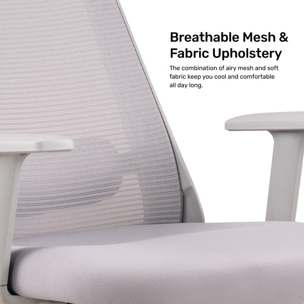 Aristo Focus - Fabric Ergonomic Chair in Light Grey