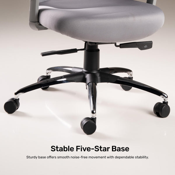 Aristo Focus - Fabric Ergonomic Chair in Light Grey