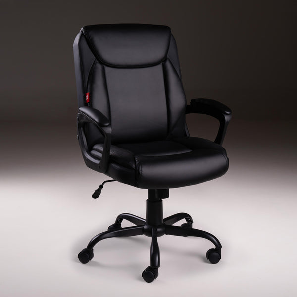 Elara Adapt - Leatherette Home Office Chair in Black