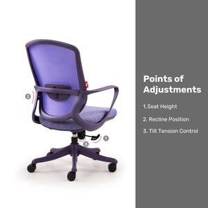 Cove Adapt - Fabric Home Office Chair in Purple