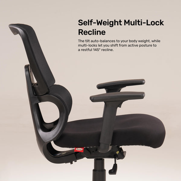 Vestra Focus - Fabric Ergonomic Chair in Black