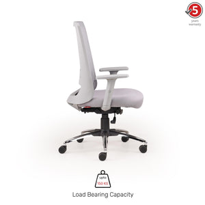 Aristo Focus - Fabric Ergonomic Chair in Light Grey