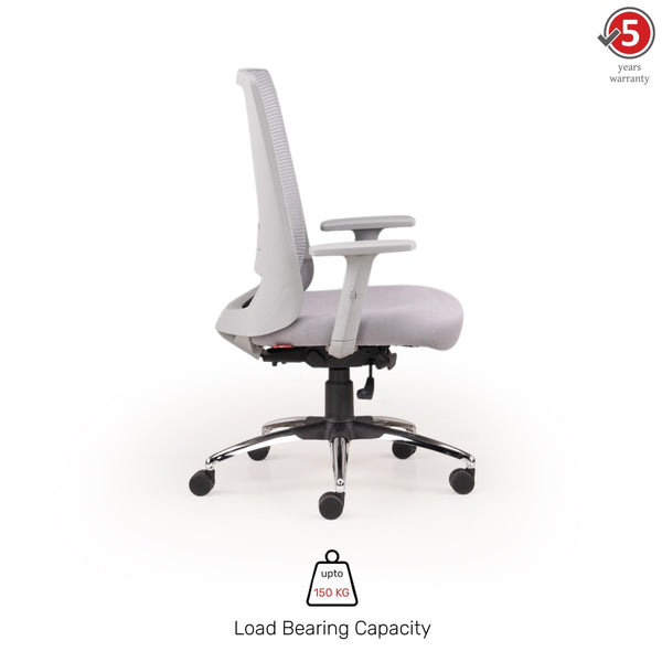 Aristo Focus - Fabric Ergonomic Chair in Light Grey