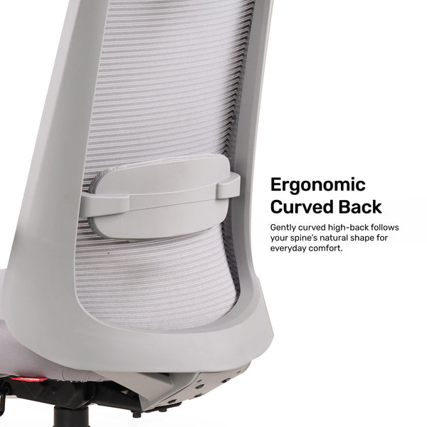 Aristo Focus - Fabric Ergonomic Chair in Light Grey