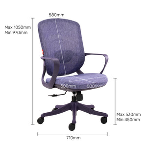 Cove Adapt - Fabric Home Office Chair in Purple