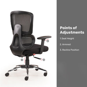 Vestra Focus - Fabric Ergonomic Chair in Black