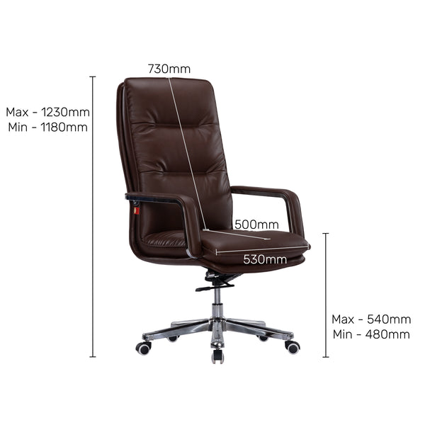 Camden Premium Leatherette Chair, High Back