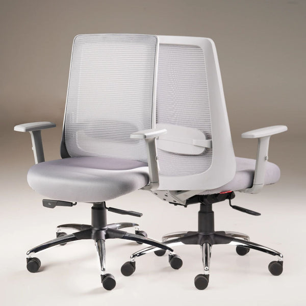 Aristo Focus - Fabric Ergonomic Chair in Light Grey