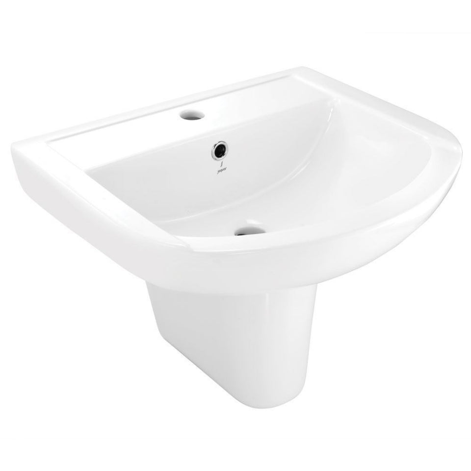 Wall Hung Basin with Full Pedestal ARS-WHT-39801