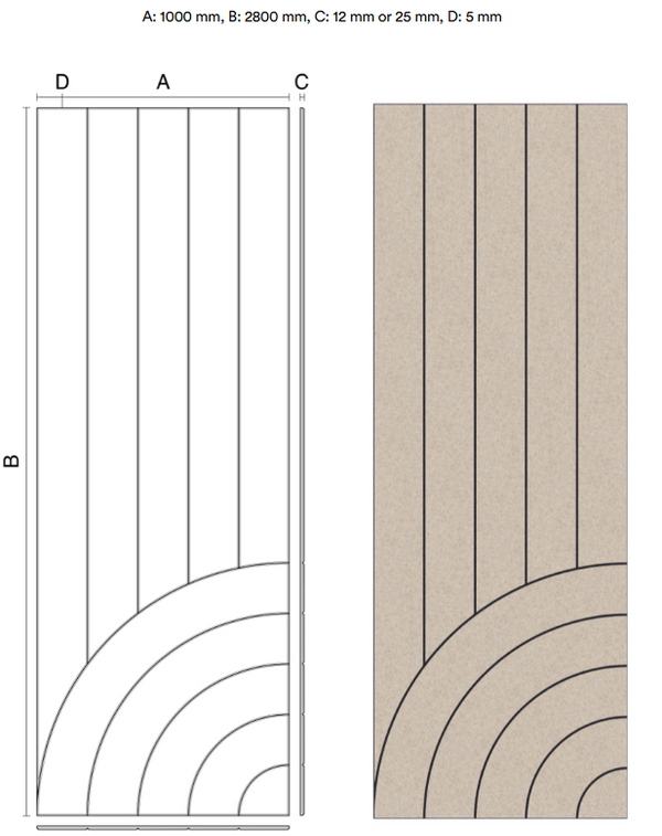 BAUX X-FELT Panels Flow Widestripe