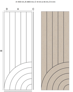 BAUX X-FELT Panels Straight Widestripe