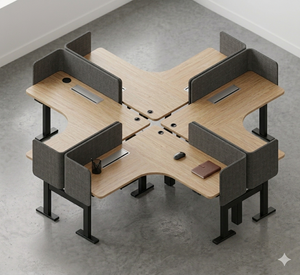 GRAVITON L SHAPED HAT TABLE - 4 PAX