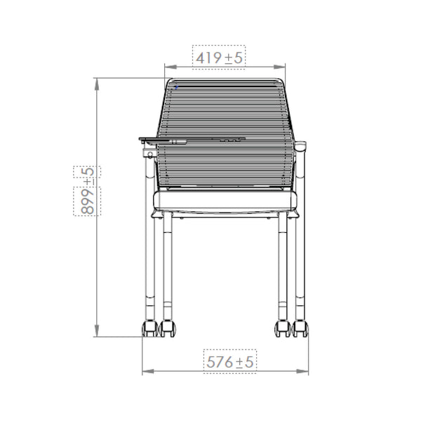 Magna FLIP VA WD(Small) WITH CASTORS PC  Legs