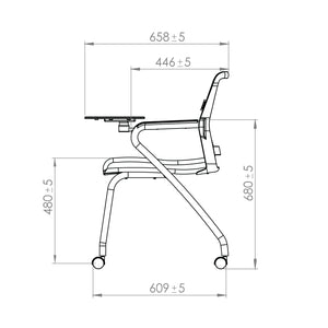 Magna FLIP VA WD(Small) WITH CASTORS PC  Legs