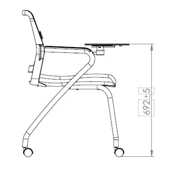 Magna FLIP VA WD(Small) WITH CASTORS PC  Legs
