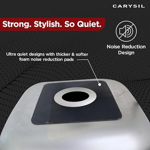 Carysil Micro Radius R10 Series Single Bowl Kitchen Sink, Stainless Steel Kitchen Sink, 10mm Corner Radius, 304 Stainless Steel Coupling, Noise Reduction Design, Deep Bowl with Sloping Drain, 21x17x8 inches, Satin Finish