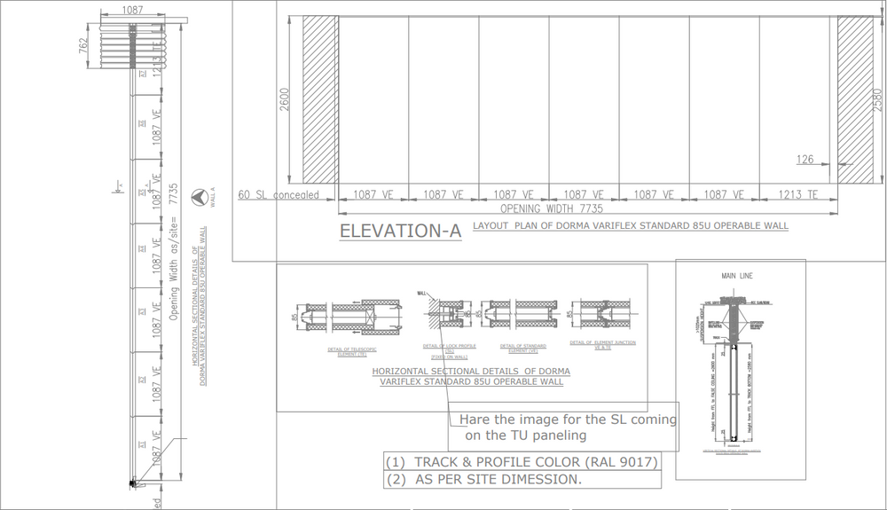 Sliding Folding Partition (Solid)