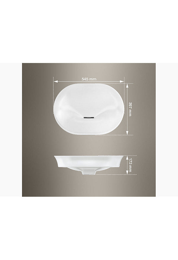 Vive™
54.7 cm oval vessel bathroom sink, no overflow

K-28783IN-0