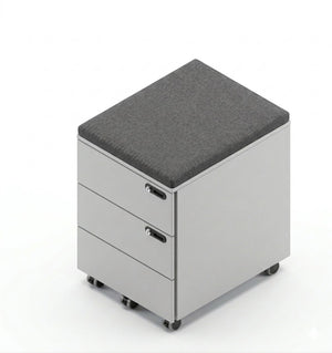 METAL PEDESTAL - 3 EQ DRAWER - 400 X 500 X 560 MM
