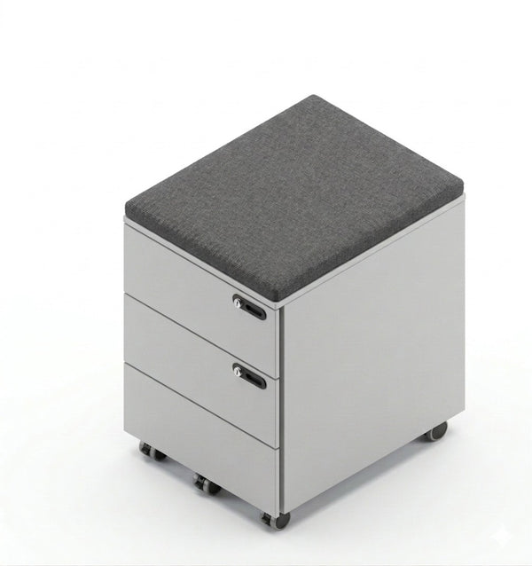 METAL PEDESTAL - 3 EQ DRAWER - 400 X 500 X 560 MM