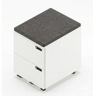 METAL PEDESTAL - 2 EQ DRAWER - 400 X 500 X 560 MM