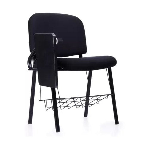 Low Back Brilliant Black Fabric Training Chair