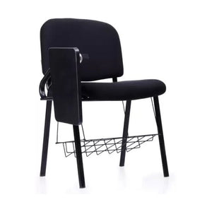 Low Back Brilliant Black Fabric Training Chair