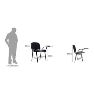 Low Back Brilliant Black Fabric Training Chair
